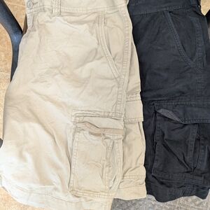 Cargo Shorts Pair - Tan & Black